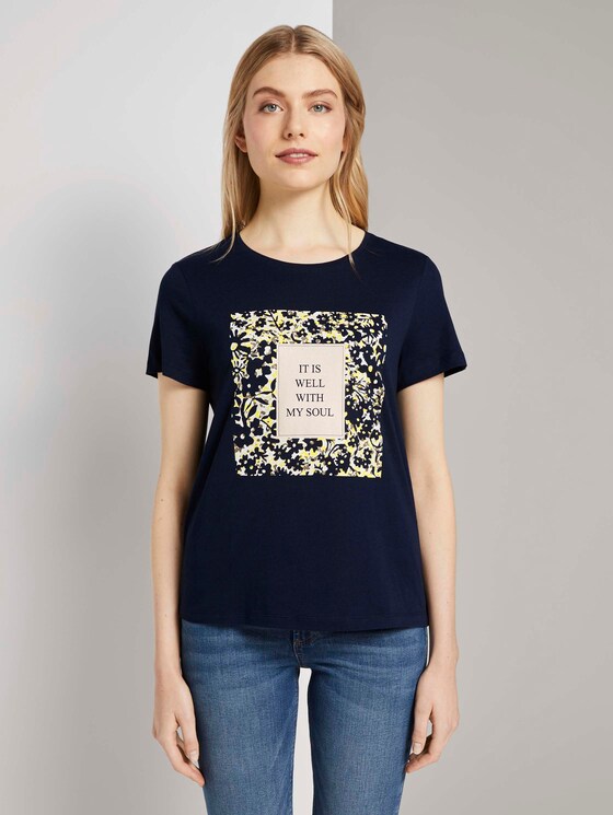 T-Shirt mit Print - Frauen - Sky Captain Blue T-Shirt mit Print - Frauen - Sky Captain Blue - 1 - TOM TAILOR