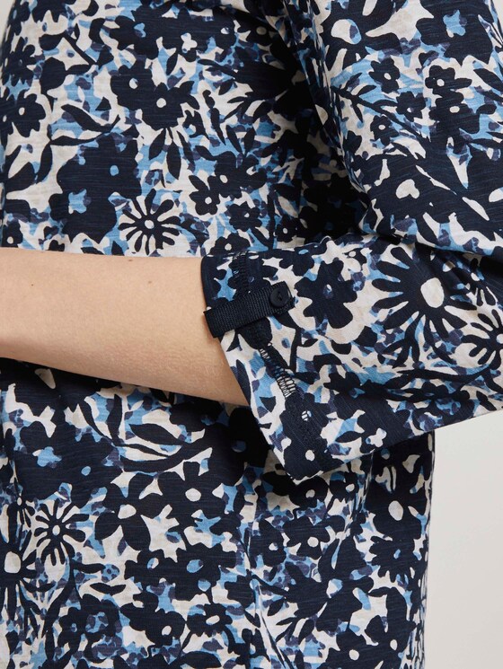 Henley-Shirt mit Blumenprint - Frauen - blue flower design Henley-Shirt mit Blumenprint - Frauen - blue flower design - 10 - TOM TAILOR