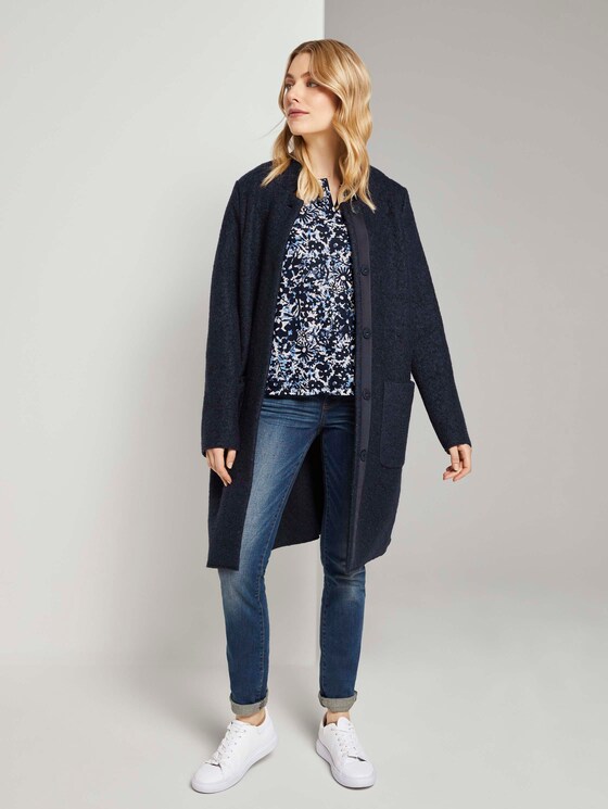Henley-Shirt mit Blumenprint - Frauen - blue flower design Henley-Shirt mit Blumenprint - Frauen - blue flower design - 3 - TOM TAILOR