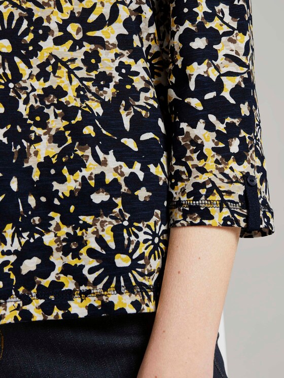Henley-Shirt mit Blumenprint - Frauen - yellow flower design Henley-Shirt mit Blumenprint - Frauen - yellow flower design - 10 - TOM TAILOR