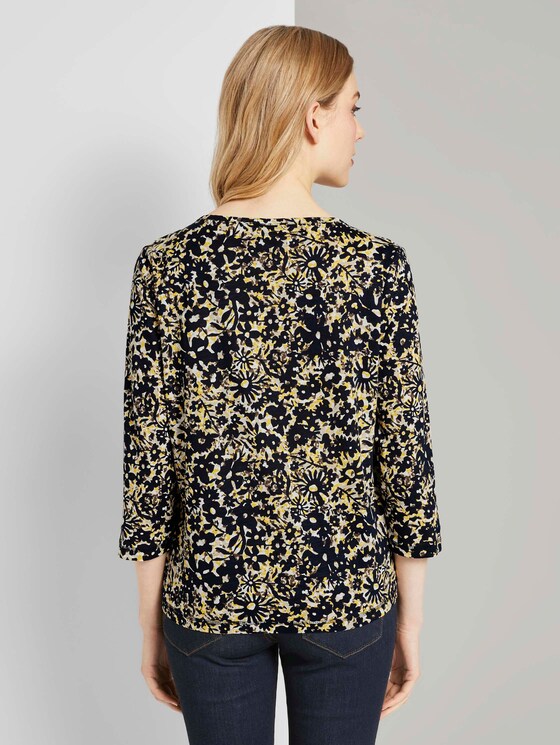 Henley-Shirt mit Blumenprint - Frauen - yellow flower design Henley-Shirt mit Blumenprint - Frauen - yellow flower design - 2 - TOM TAILOR