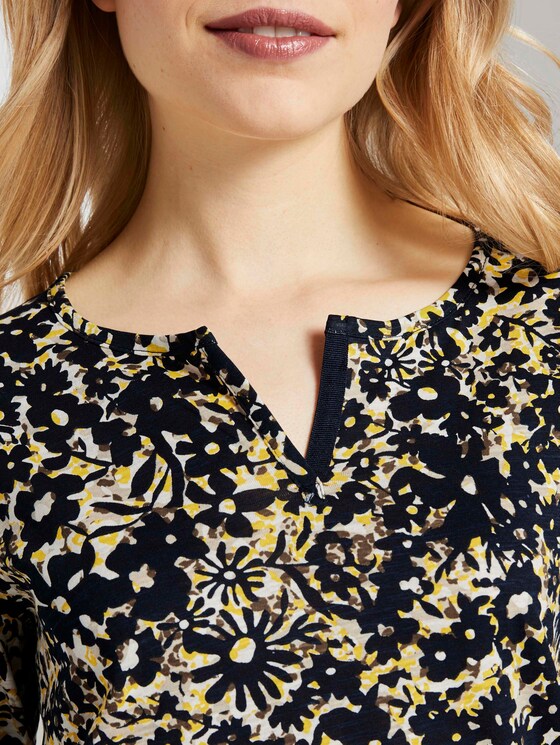 Henley-Shirt mit Blumenprint - Frauen - yellow flower design Henley-Shirt mit Blumenprint - Frauen - yellow flower design - 9 - TOM TAILOR