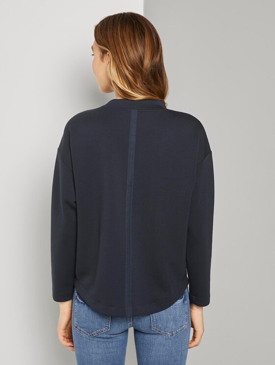 Sweatshirt mit Tape-Einsatz - Frauen - Sky Captain Blue Sweatshirt mit Tape-Einsatz - Frauen - Sky Captain Blue - 2 - TOM TAILOR