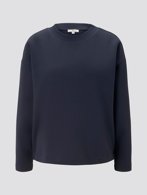 Sweatshirt mit Tape-Einsatz - Frauen - Sky Captain Blue Sweatshirt mit Tape-Einsatz - Frauen - Sky Captain Blue - 7 - TOM TAILOR