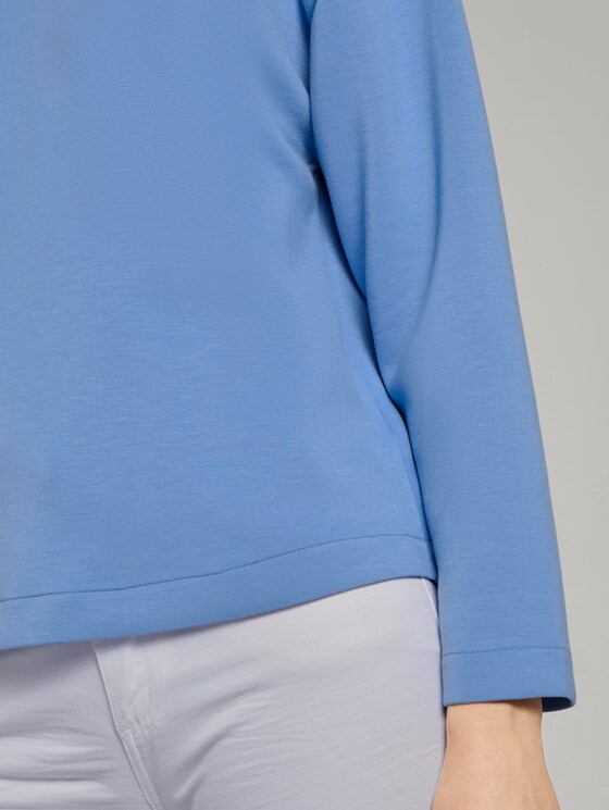 Sweatshirt mit Tape-Einsatz - Frauen - sea blue Sweatshirt mit Tape-Einsatz - Frauen - sea blue - 10 - TOM TAILOR