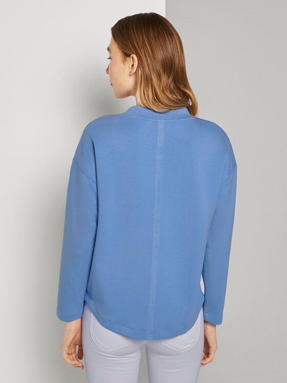 Sweatshirt mit Tape-Einsatz - Frauen - sea blue Sweatshirt mit Tape-Einsatz - Frauen - sea blue - 2 - TOM TAILOR