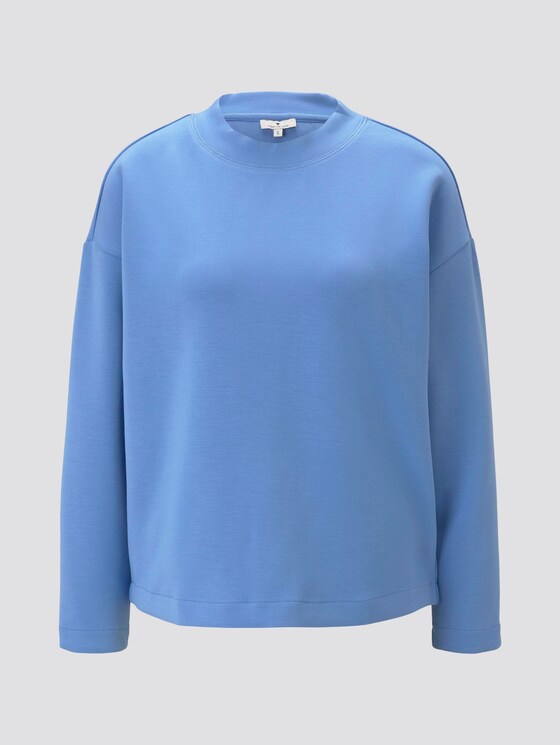 Sweatshirt mit Tape-Einsatz - Frauen - sea blue Sweatshirt mit Tape-Einsatz - Frauen - sea blue - 7 - TOM TAILOR