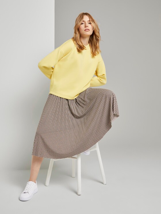 Sweatshirt mit Tape-Einsatz - Frauen - honey popcorn Sweatshirt mit Tape-Einsatz - Frauen - honey popcorn - 3 - TOM TAILOR