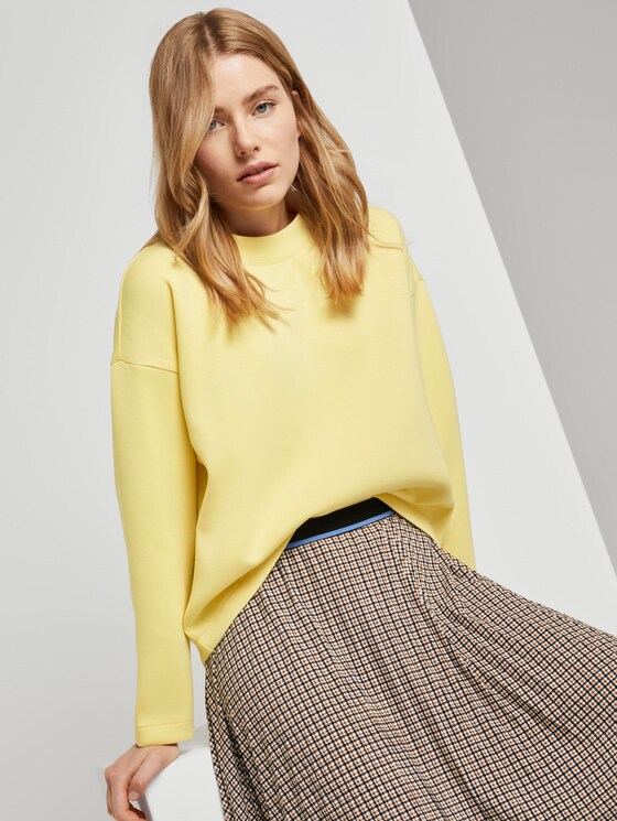 Sweatshirt mit Tape-Einsatz - Frauen - honey popcorn Sweatshirt mit Tape-Einsatz - Frauen - honey popcorn - 5 - TOM TAILOR