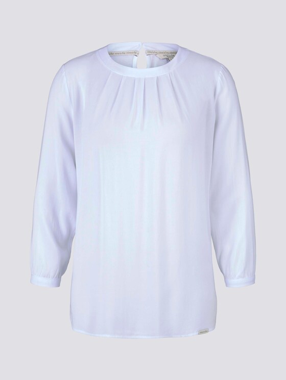 3/4-Arm Shirt im Materialmix - Frauen - White 3/4-Arm Shirt im Materialmix - Frauen - White - 7 - Mine to five