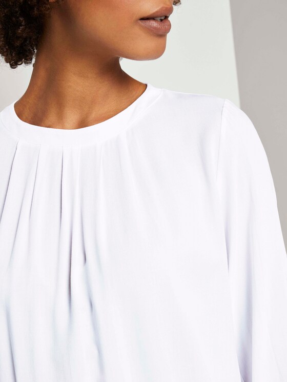 3/4-Arm Shirt im Materialmix - Frauen - White 3/4-Arm Shirt im Materialmix - Frauen - White - 9 - Mine to five