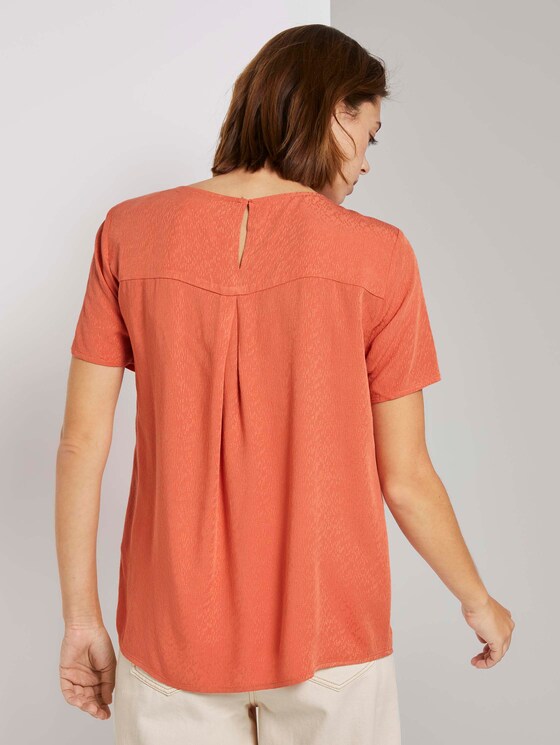 Strukturiertes Blusenshirt - Frauen - burnt coral Strukturiertes Blusenshirt - Frauen - burnt coral - 2 - TOM TAILOR Denim