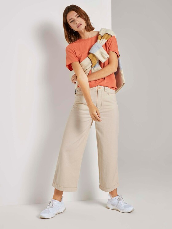 Strukturiertes Blusenshirt - Frauen - burnt coral Strukturiertes Blusenshirt - Frauen - burnt coral - 3 - TOM TAILOR Denim