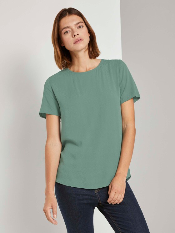 Strukturiertes Blusenshirt - Frauen - vintage green Strukturiertes Blusenshirt - Frauen - vintage green - 1 - TOM TAILOR Denim