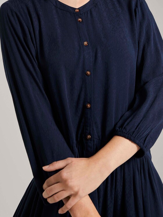 Geknöpftes Minikleid mit Volant - Frauen - Real Navy Blue Geknöpftes Minikleid mit Volant - Frauen - Real Navy Blue - 9 - TOM TAILOR Denim