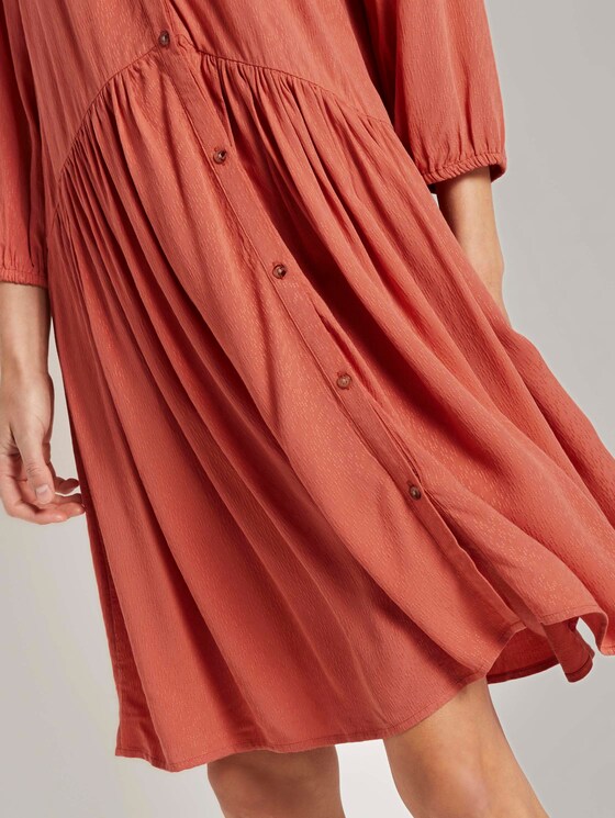 Geknöpftes Minikleid mit Volant - Frauen - burnt coral Geknöpftes Minikleid mit Volant - Frauen - burnt coral - 10 - TOM TAILOR Denim