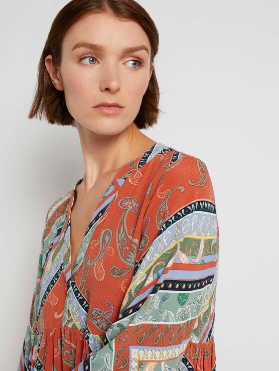 Gemustertes Babydoll Minikleid - Frauen - patchwork paisley print Gemustertes Babydoll Minikleid - Frauen - patchwork paisley print - 10 - TOM TAILOR Denim