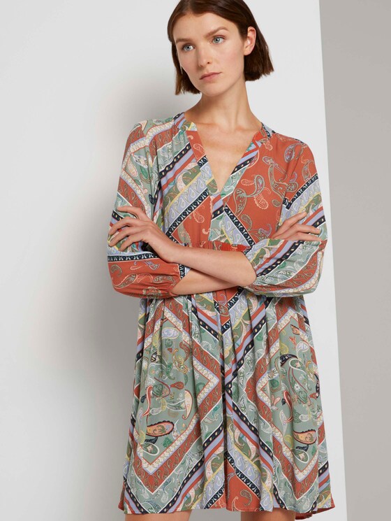 Gemustertes Babydoll Minikleid - Frauen - patchwork paisley print Gemustertes Babydoll Minikleid - Frauen - patchwork paisley print - 5 - TOM TAILOR Denim