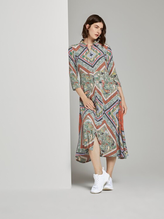 Patterned midi shirt dress - Women - patchwork paisley print Patterned midi shirt dress - Women - patchwork paisley print - 3 - TOM TAILOR Denim