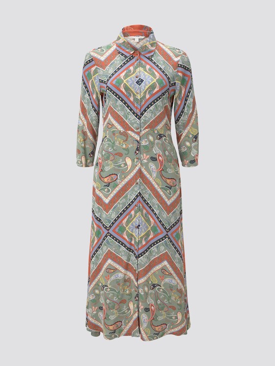 Patterned midi shirt dress - Women - patchwork paisley print Patterned midi shirt dress - Women - patchwork paisley print - 7 - TOM TAILOR Denim