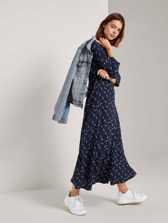 Gemustertes Midi-Hemdkleid - Frauen - small navy paisley Gemustertes Midi-Hemdkleid - Frauen - small navy paisley - 3 - TOM TAILOR Denim
