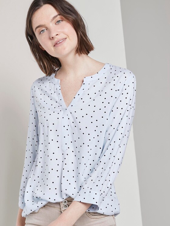 Gemusterte Bluse - Frauen - light blue dot design Gemusterte Bluse - Frauen - light blue dot design - 5 - TOM TAILOR