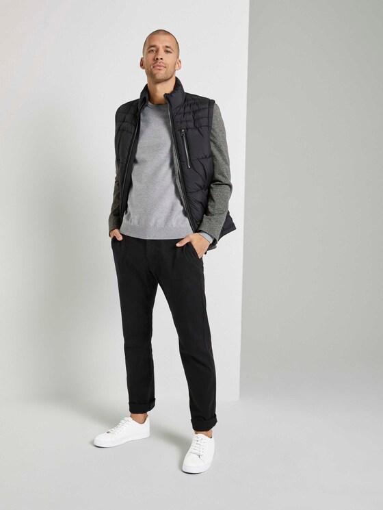 Weicher Pullover mit Struktur - Männer - Light Soft Grey Melange Weicher Pullover mit Struktur - Männer - Light Soft Grey Melange - 3 - TOM TAILOR