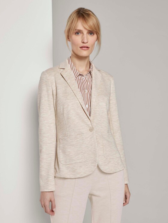 Strukturierter Blazer - Frauen - desert sand melange Strukturierter Blazer - Frauen - desert sand melange - 1 - TOM TAILOR