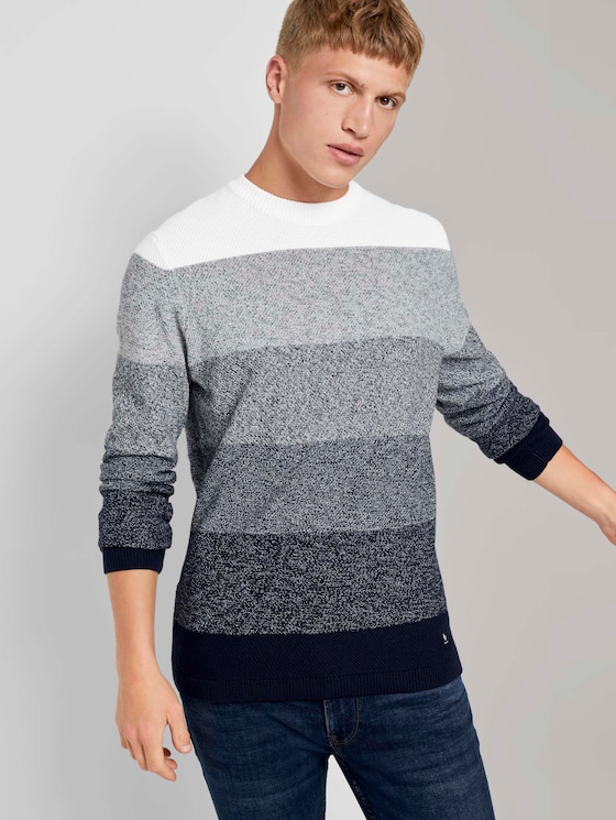 Strickpullover mit Farbverlauf - Männer - navy degrade design Strickpullover mit Farbverlauf - Männer - navy degrade design - 5 - TOM TAILOR Denim
