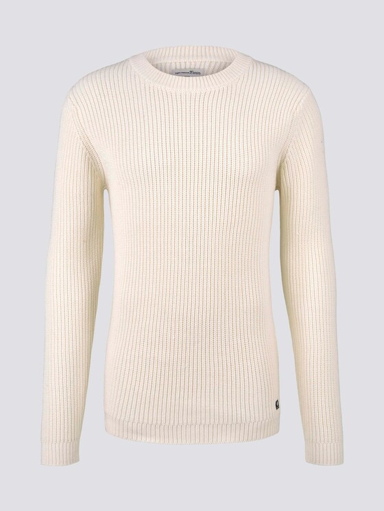 Schlichter Pullover - Männer - Wool White Schlichter Pullover - Männer - Wool White - 7 - TOM TAILOR Denim