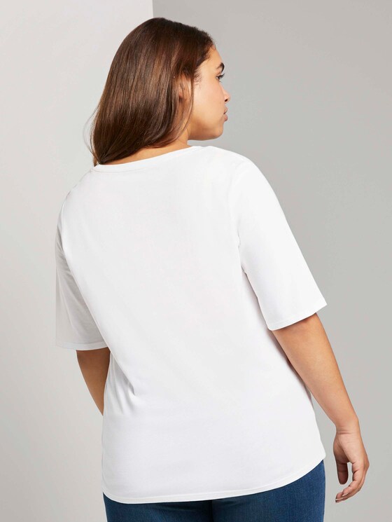 Plus - T-Shirt mit Artwork von Women Plus Size, Whisper White