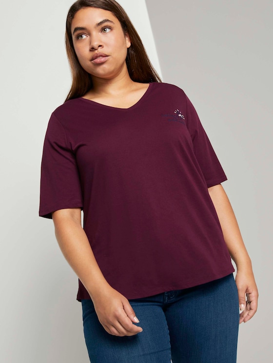 Plus - T-Shirt mit Artwork von Women Plus Size, Gipsy Purple