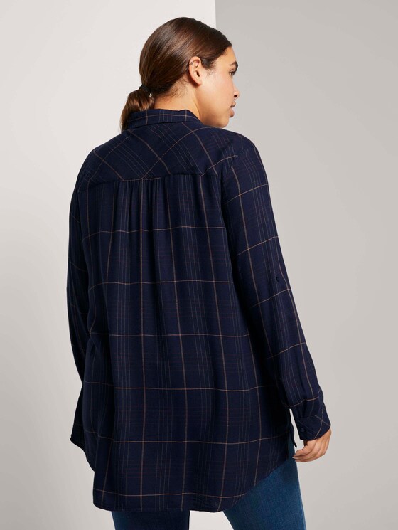 Bluse im Karomuster - Frauen - navy gipsy camel check Bluse im Karomuster - Frauen - navy gipsy camel check - 2 - My True Me