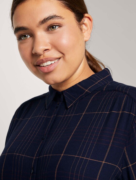 Bluse im Karomuster - Frauen - navy gipsy camel check Bluse im Karomuster - Frauen - navy gipsy camel check - 9 - My True Me