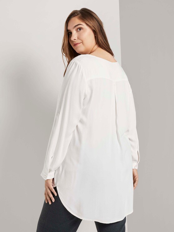 Lange Bluse mit Ausschnittdetails - Frauen - Whisper White Lange Bluse mit Ausschnittdetails - Frauen - Whisper White - 2 - My True Me