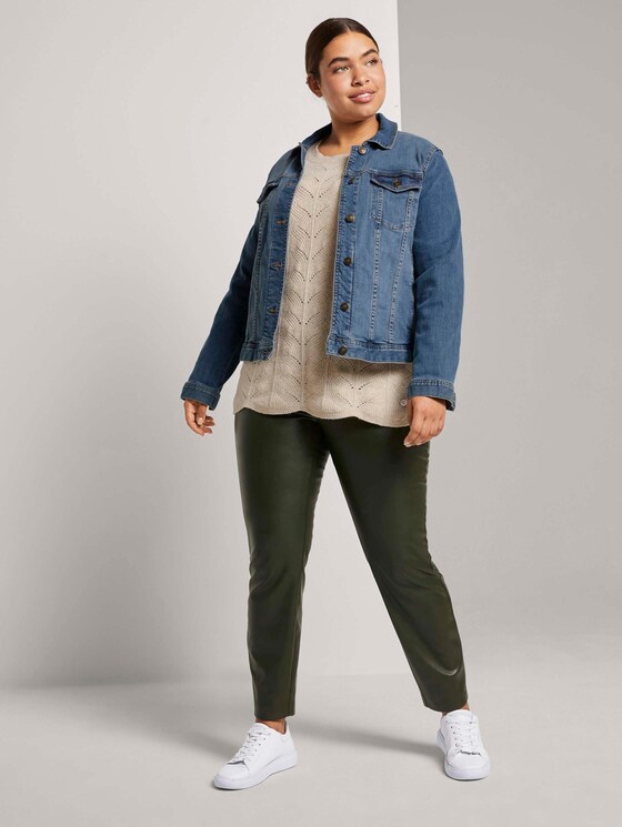 Pullover mit Zopfstrickmuster - Frauen - sand dune melange Pullover mit Zopfstrickmuster - Frauen - sand dune melange - 3 - My True Me