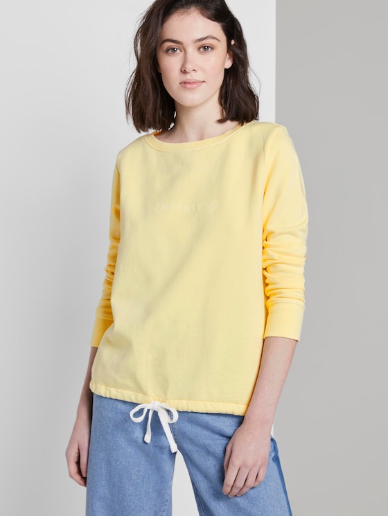Sweatshirt mit Schrift-Print - Frauen - amazing yellow Sweatshirt mit Schrift-Print - Frauen - amazing yellow - 5 - TOM TAILOR
