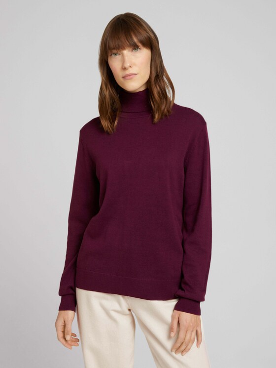 Turtleneck sweater - Women - Gipsy Purple Turtleneck sweater - Women - Gipsy Purple - 1 - TOM TAILOR