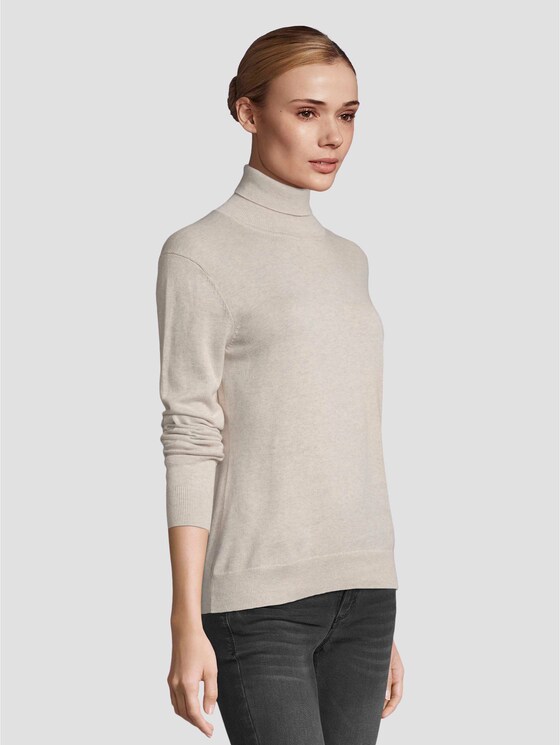Rollkragen-Pullover - Frauen - desert-sand melange Rollkragen-Pullover - Frauen - desert-sand melange - 5 - TOM TAILOR