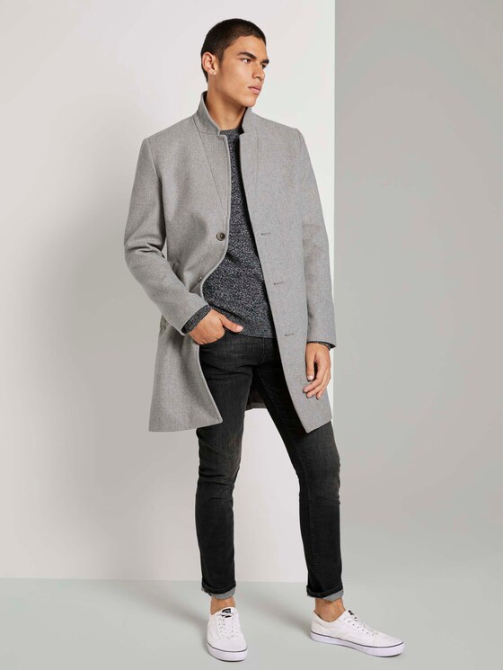 Melierter Pullover mit Strukturmuster - Männer - navy mouline Melierter Pullover mit Strukturmuster - Männer - navy mouline - 3 - TOM TAILOR Denim