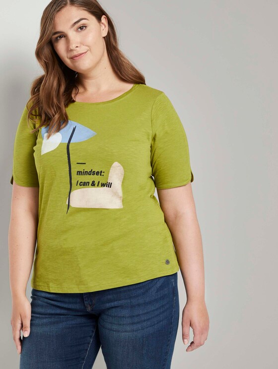 T-Shirt mit Artwork - Frauen - wood green T-Shirt mit Artwork - Frauen - wood green - 5 - My True Me