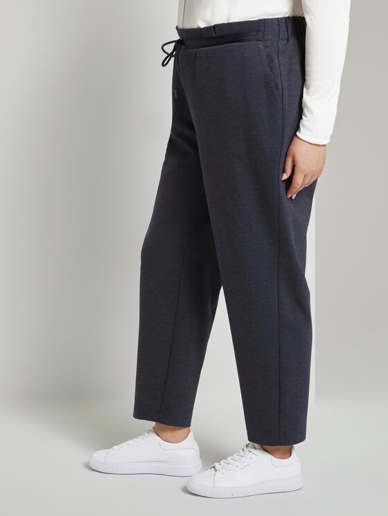 Curvy-Melierte Loose Fit Hose - Frauen - captain navy melange Curvy-Melierte Loose Fit Hose - Frauen - captain navy melange - 11 - My True Me