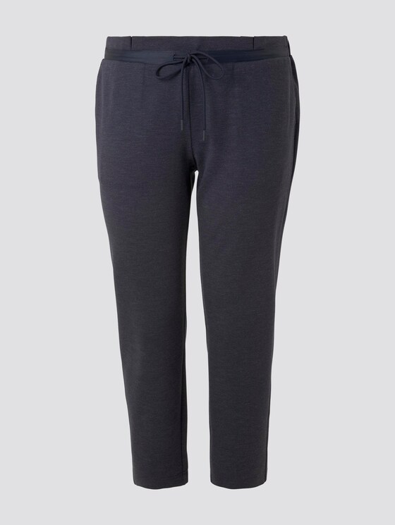 Curvy-Melierte Loose Fit Hose - Frauen - captain navy melange Curvy-Melierte Loose Fit Hose - Frauen - captain navy melange - 7 - My True Me