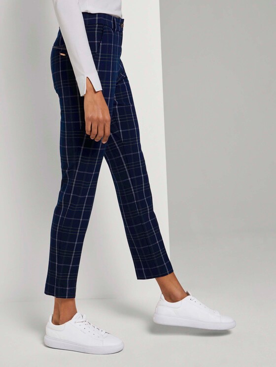 Karierte Mia Slim Hose - Frauen - navy deep green check Karierte Mia Slim Hose - Frauen - navy deep green check - 11 - Mine to five