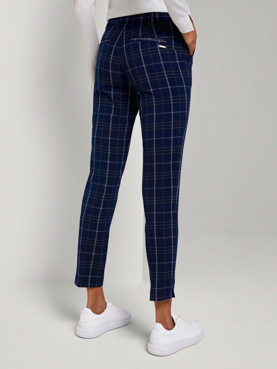 Karierte Mia Slim Hose - Frauen - navy deep green check Karierte Mia Slim Hose - Frauen - navy deep green check - 2 - Mine to five