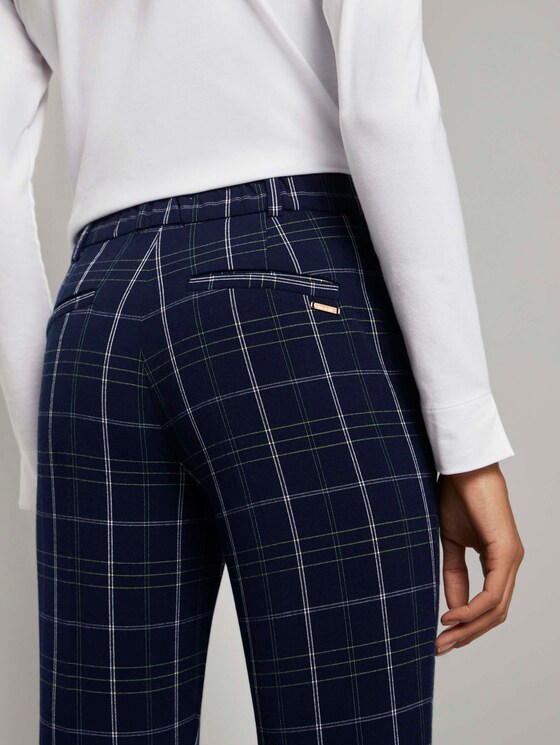 Karierte Mia Slim Hose - Frauen - navy deep green check Karierte Mia Slim Hose - Frauen - navy deep green check - 9 - Mine to five