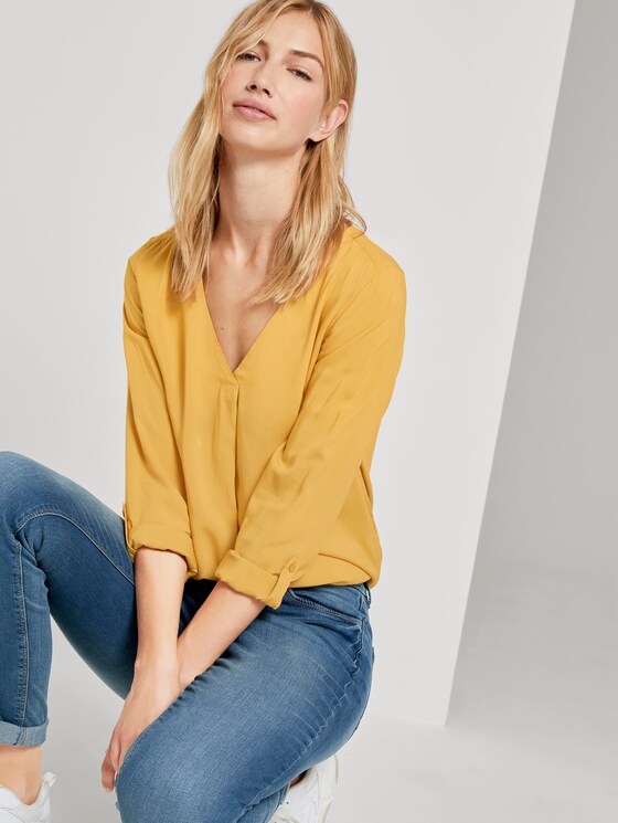 Tunika mit V-Ausschnitt - Frauen - Indian Spice Yellow Tunika mit V-Ausschnitt - Frauen - Indian Spice Yellow - 5 - TOM TAILOR Denim