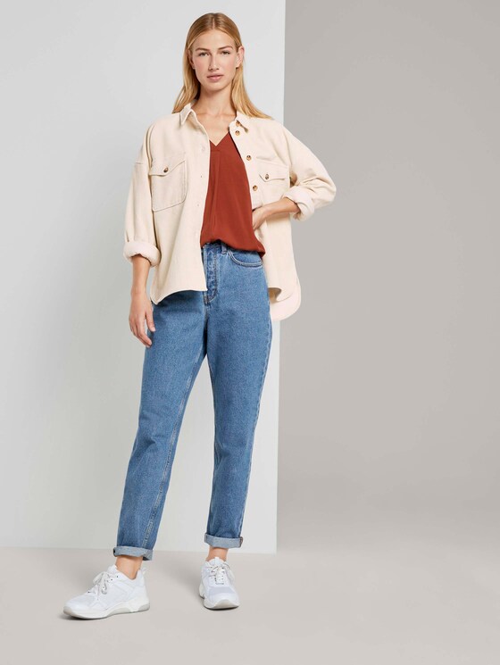 Tunika mit V-Ausschnitt - Frauen - Rust Orange Tunika mit V-Ausschnitt - Frauen - Rust Orange - 3 - TOM TAILOR Denim