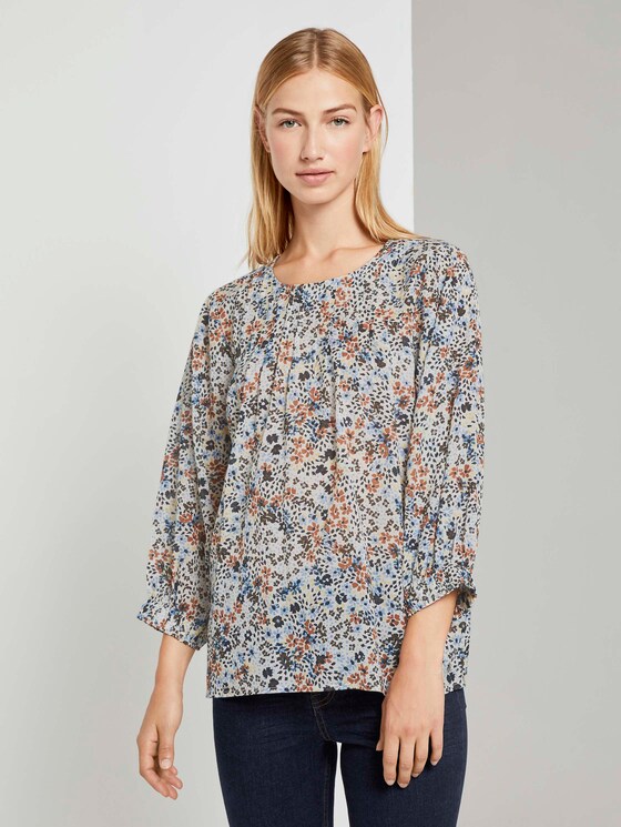 Verspielte Bluse mit Blumenprint - Frauen - light flower print Verspielte Bluse mit Blumenprint - Frauen - light flower print - 1 - TOM TAILOR Denim