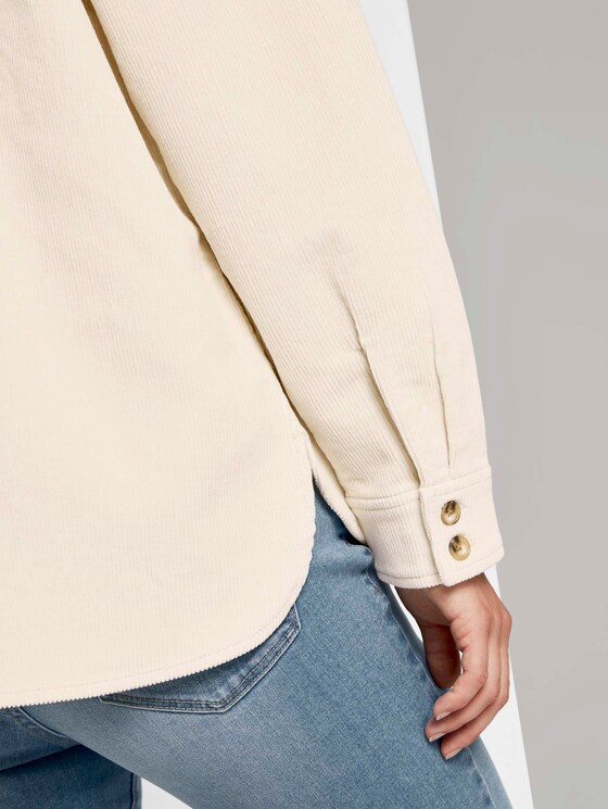 Cordhemd mit Brusttaschen - Frauen - soft creme beige Cordhemd mit Brusttaschen - Frauen - soft creme beige - 10 - TOM TAILOR Denim
